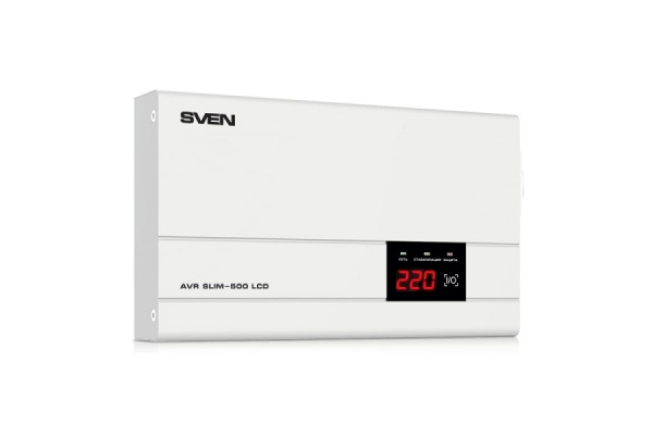 Изображение товара Стабилизатор напряжения Sven SV-012809 настенный 0.4 кВт защита от перепадов