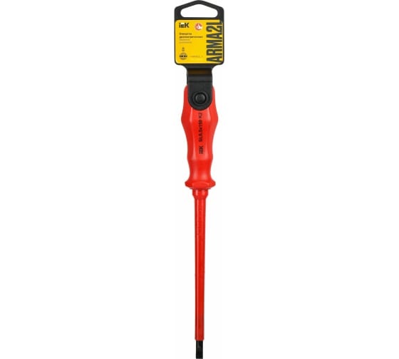 

Отвертка IEK A2L3-SC30-K2-SL-65-150 диэлектрическая шлицевая SL6.5х150 K2 1000В ARMA2L 3, A2L3-SC30-K2-SL-65-150