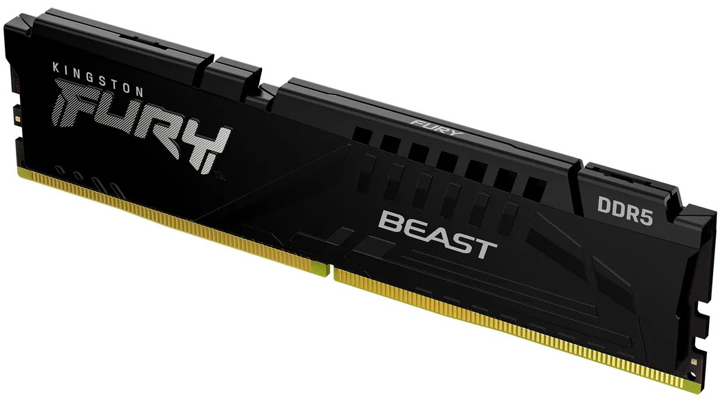 

Модуль памяти DDR5 16GB Kingston FURY KF560C40BB-16 Beast black 6000MHz 1RX8 CL40 1.35V 288-pin 16Gbit retail, KF560C40BB-16