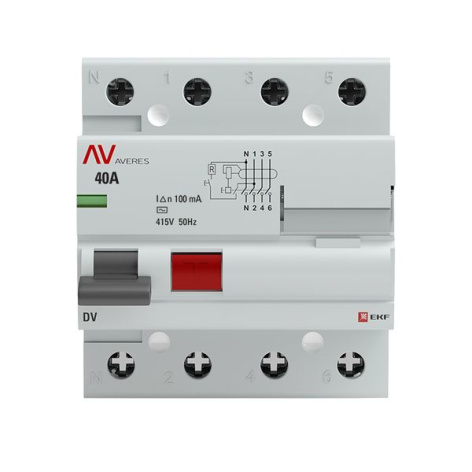 фото УЗО  EKF rccb-4-40-100-ac-av в Омске