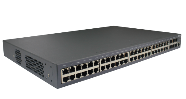 

Коммутатор BDCom S3900-48T6X Коммутатор 48 GE TX ports, 6 10GE/GE SFP+ ports; 2 power slots with 1 hot-swap AC220V power supply; the cooling fan, 1U, S3900-48T6X