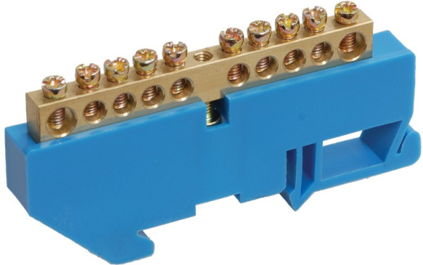 Изображение товара Шина N ноль IEK ШНИ-6х9-10-Д-С для электрических соединений с 10 точками