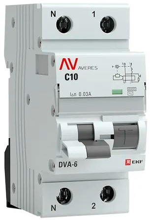 фото Автомат дифференциальный EKF rcbo6-1pn-10C-30-ac-av в Перми