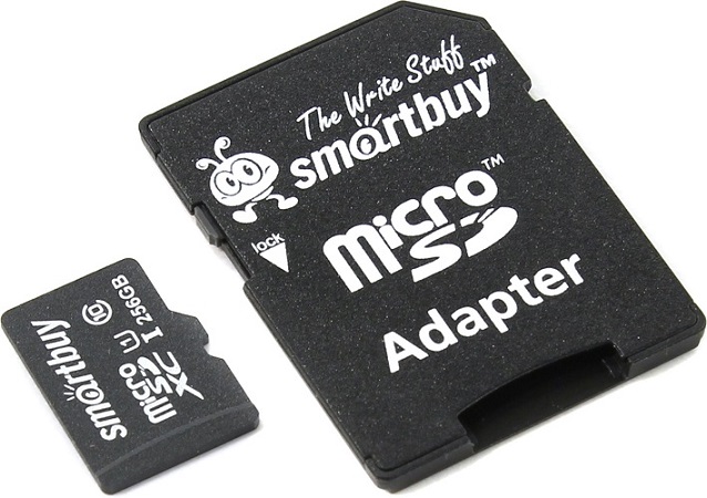 

Карта памяти 256GB SmartBuy SB256GBSDCL10-01 MicroSDXC Class 10 UHS-I + SD адаптер, SB256GBSDCL10-01