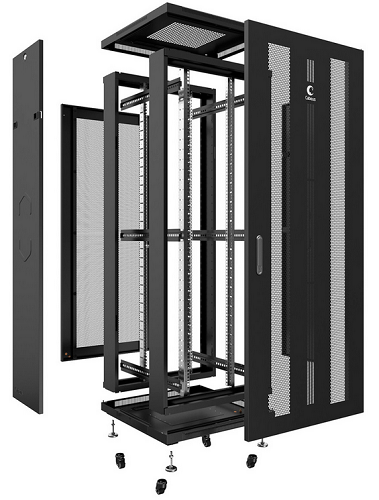 

Шкаф напольный 19", 27U Cabeus ND-05C-27U60/60-BK телекоммуникационный 600x600x1388mm (ШхГхВ) передняя и задняя перфорированные двери, ручка с замком,, ND-05C-27U60/60-BK