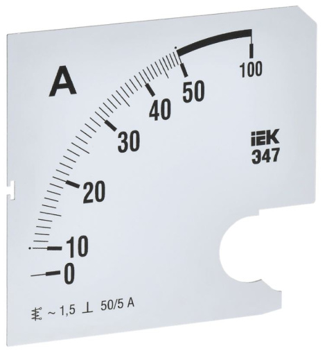 Изображение товара Шкала сменная IEK IPA20D-SC-0050 для амперметра Э47