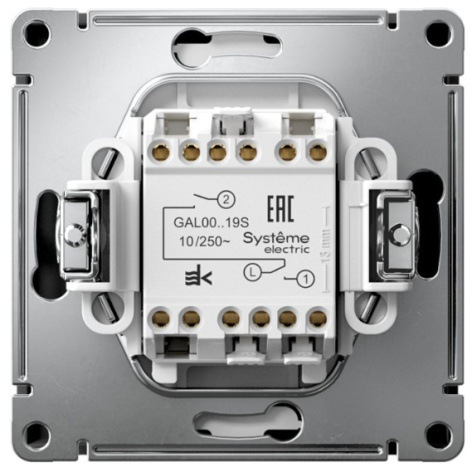 фото Выключатель двухклавишный  Systeme Electric GAL001019S в Красноярске