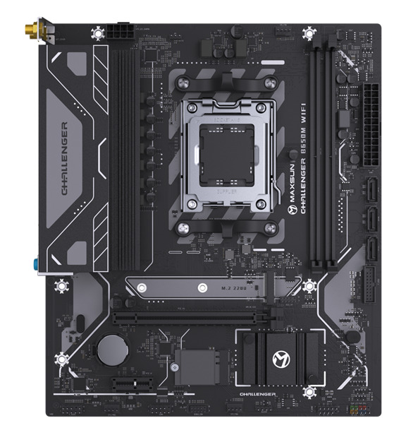 

Материнская плата mATX MAXSUN Challenger B650M WIFI (AM5, B650, 2*DDR5 (4800), 3*SATA, M.2, 4*USB 3.2, 2*USB 2.0, PCIe x16, DP, HDMI), Challenger B650M WIFI
