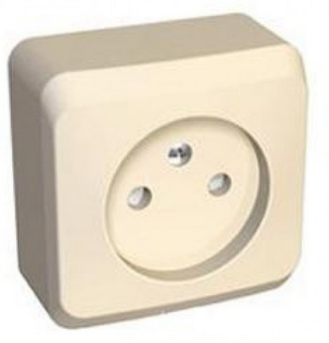 Изображение товара Розетка Schneider Electric PA16-002K серия Этюд наружная одинарная 2Р без заземления