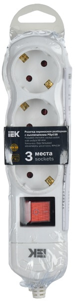 фото Колодка удлинителя  IEK WYP10-D-KP-16-03-ZKS-K01 в Омске