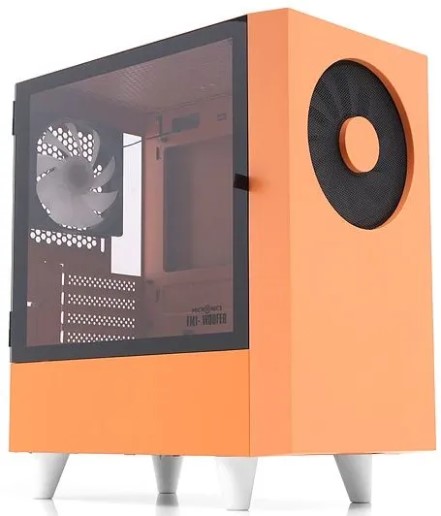 

Корпус mATX WIZMAX EM1 Woofer Orange без бп, боковая панель из закалённого стекла, USB 3.0, 2*USB 2.0, EM1 Woofer Orange