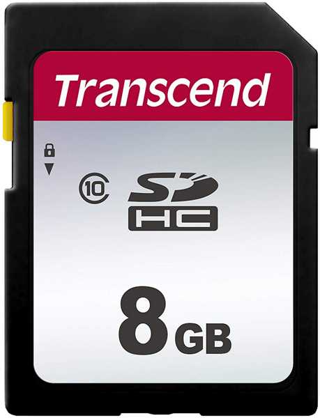 

Карта памяти 8GB Transcend TS8GSDC300S SDHC, UHS-I Class U1, 95Мб/с/45Мб/с, TS8GSDC300S