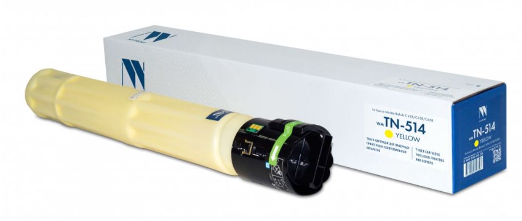 

Картридж NVP NV-TN-514Y для Konica Minolta Bizhub-C 458/С558/С658 (26000k) (A9E8250), yellow, NV-TN-514Y