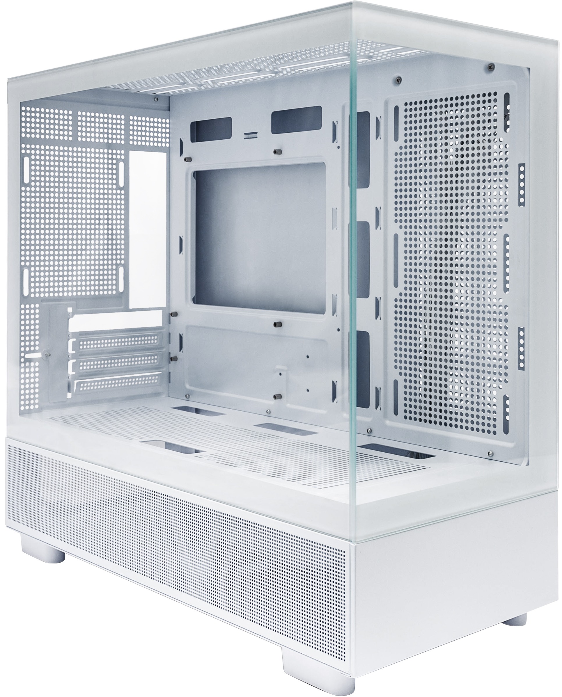 

Корпус mATX 1STPLAYER MIKU Mi5 ARGB White Mi5-WH-2FC7R-W-1FC7-W без БП, боковая панель из закалённого стекла, USB 2.0, USB 3.0, MIKU Mi5 ARGB White