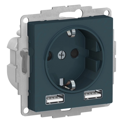 фото Розетка с заземлением с 2 USB  Systeme Electric ATN000830 в Волгограде