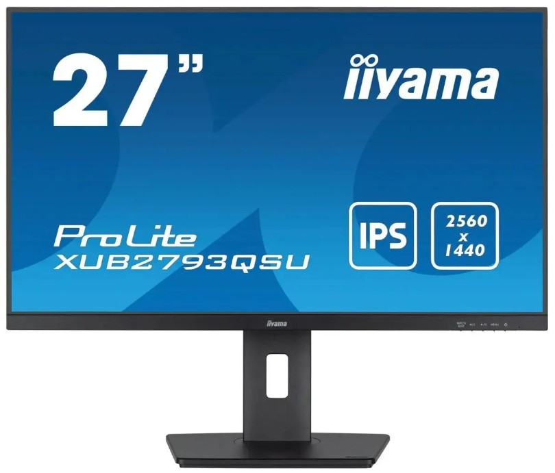 

Монитор 27" Iiyama ProLite XUB2793QSU-B7 2560x1440 16:9, IPS, 300cd, 1300:1, 80M:1, 1ms, 178/178, DP, HDMI, USB, 100Hz, tilt, HAS, pivot, swivel, VESA, ProLite