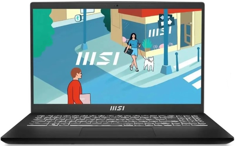 

Ноутбук MSI Modern 15H 9S7-15H411-098 i5-13420H/16GB/512GB SSD/Iris Xe Graphics/15.6" FHD IPS/WiFi/BT/cam/Win11Pro/black, Modern 15H