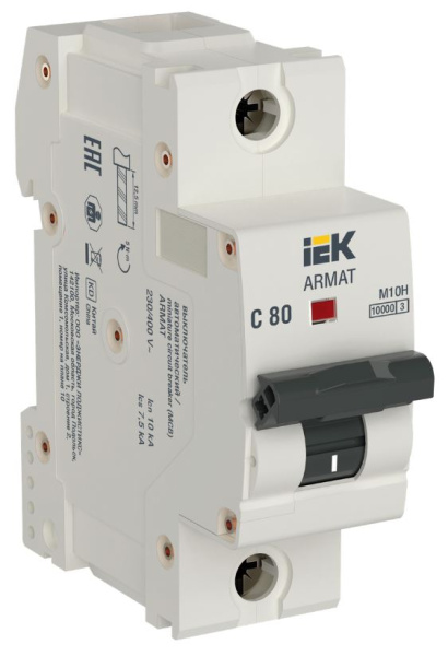 Изображение товара Автоматический выключатель IEK AR-M10H-1-C080 с поддержкой Modbus RTU/TCP