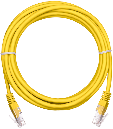 фото Кабель патч-корд U/UTP 5e кат. 5м Netlan EC-PC4UD55B-BC-PVC-050-YL-10 в Омске
