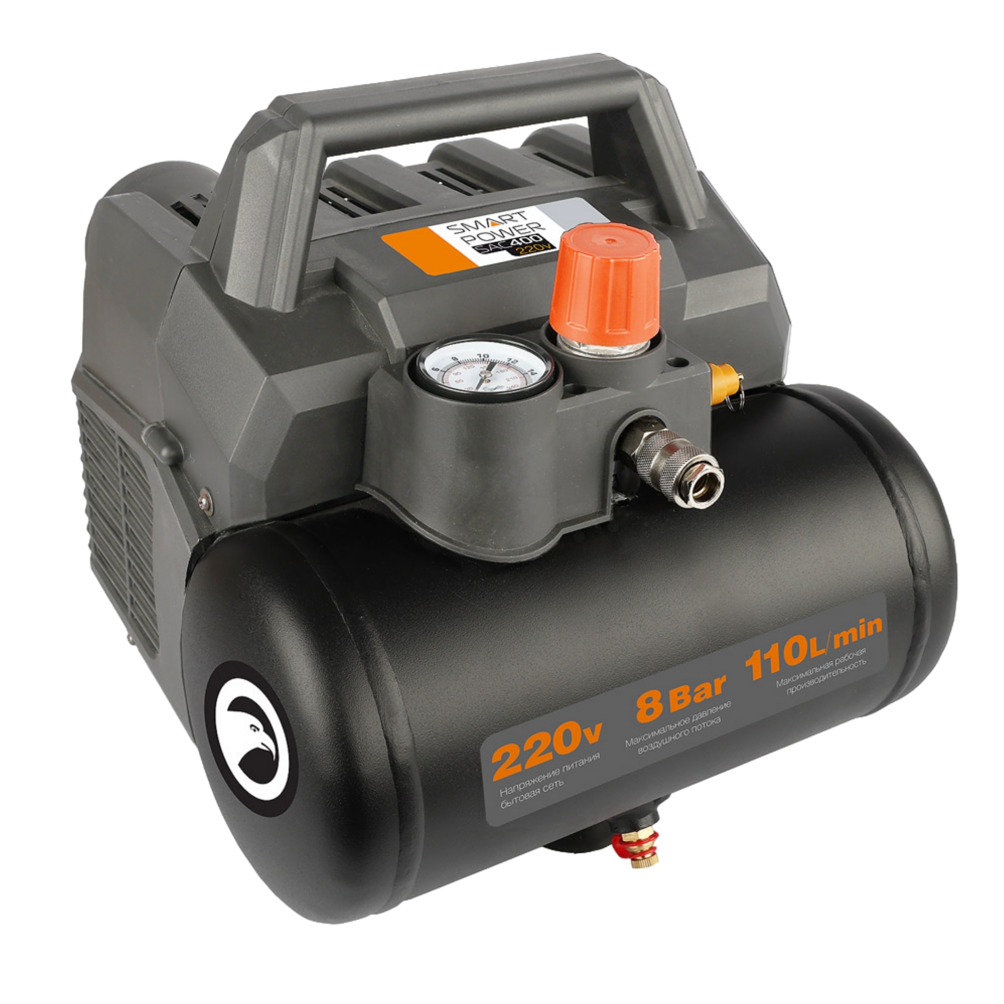 

Компрессор автомобильный BERKUT Smart Power SAC-400 ББ-00003242 110л/мин шланг 3.1м, Smart Power SAC-400