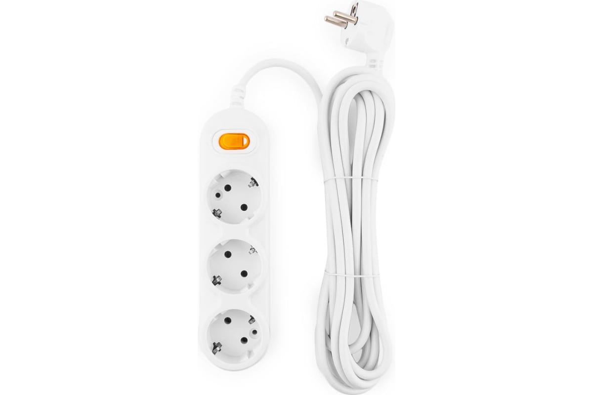 

Сетевой фильтр Power Cube PC-2-5M 3р с/з выкл., 2200 Вт, 10 А, 5 м 3*0,75, PC-2-5M