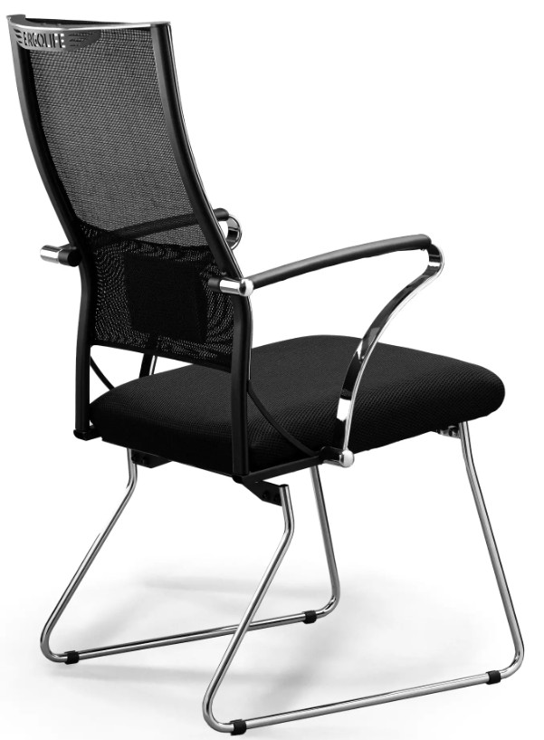 

Кресло Metta Sit Air-180 B2-290K/F55 Z509407786 на полозьях, сетка, 1шт. в комплекте черный/черный, Sit Air-180 B2-290K/F55
