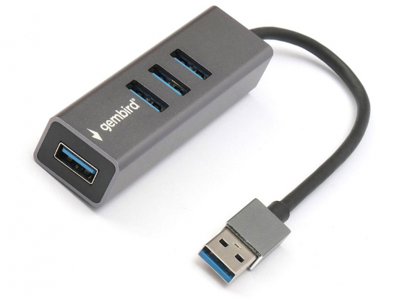 Концентратор USB 3.0 Gembird UHB-C454 4 порта, кабель 17см