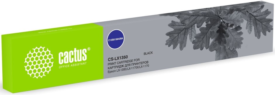 

Картридж Cactus CS-LX1350 матричный черный для Epson LX-1350/LX-1170II/LX-1170, CS-LX1350