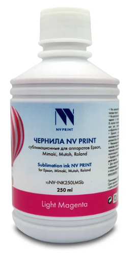 

Чернила NVP NV-INK250LMSb сублимационные для аппаратов Epson, Mimaki, Mutoh, Roland (250ml) Light Magenta, NV-INK250LMSb
