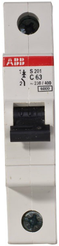 

Автоматический выключатель ABB 2CDS251001R0634 S201 1P 63А (С) 6kA, 2CDS251001R0634