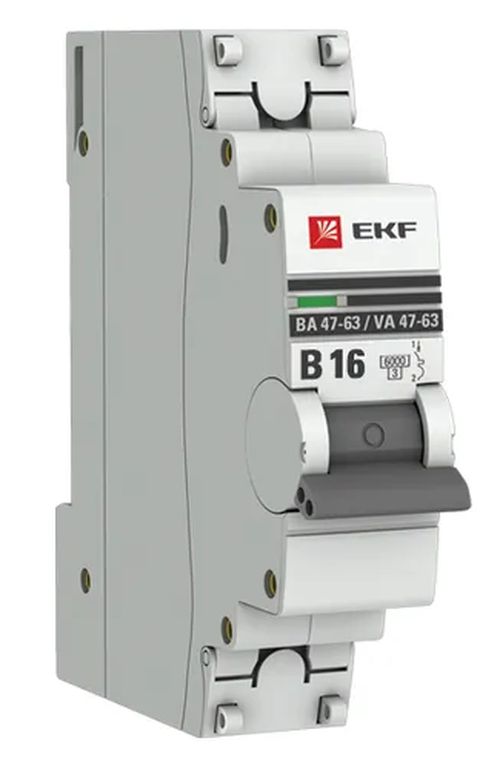 

Автоматический выключатель EKF mcb4763-6-1-16B-pro модульный 1п B 16А 6кА ВА 47-63 PROxima, mcb4763-6-1-16B-pro