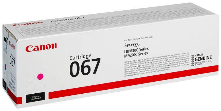 

Тонер-картридж Canon 067 M 5100C002 для i-SENSYS LBP631/633 и MF651/655/657 красный , 1250 стр., 067 M