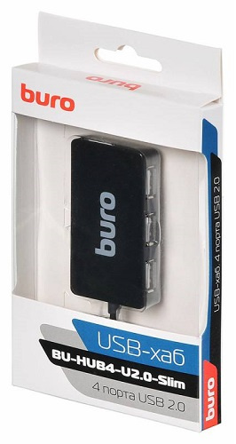 фото Разветвитель USB 2.0 Buro BU-HUB4-U2.0-SLIM в Челябинске