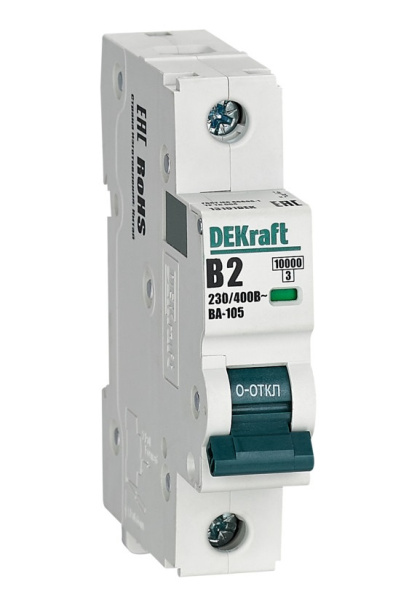 Изображение товара Автоматический выключатель DEKraft 13101DEK для системы с 1 полюсом 230 В IP20