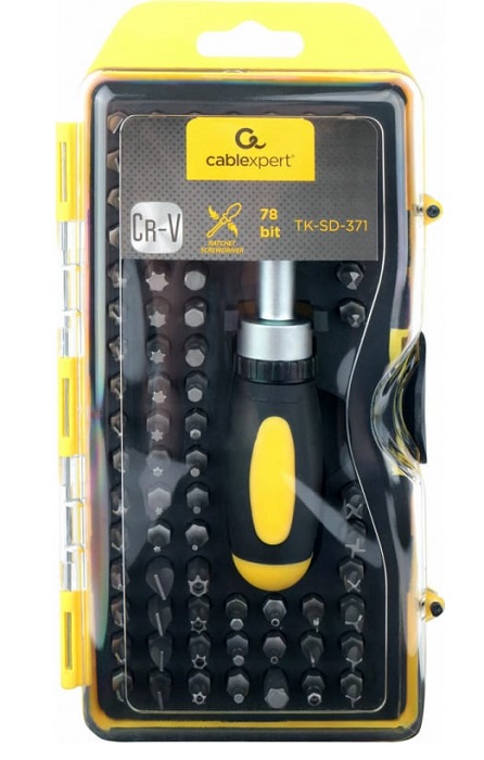 

Отвертка Cablexpert TK-SD-371 с набором бит (79 предметов), TK-SD-371