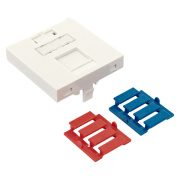 фото Накладка розетки компьютерной EKF TRP-INS-MOS-2M1P-WH