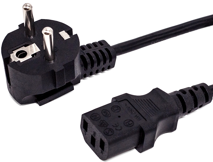 

Кабель питания Filum FL-PC6-EU-C13-1M CEE 7/7- С13, 3х0.5мм², 220В, 6A, чёрный, 1 м., FL-PC6-EU-C13-1M