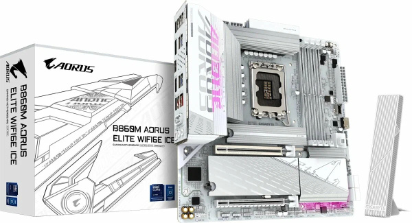 фото Материнская плата mATX GIGABYTE B860M AORUS ELITE WIFI6E ICE в Уфе
