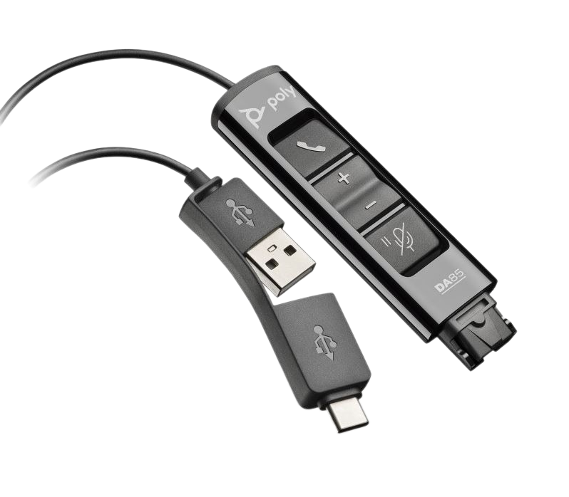 

Адаптер Plantronics 786C7AA DA85, USB-A & USB-C TO QUICK DISCONNECT, 786C7AA