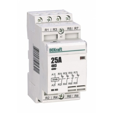 Изображение товара Контактор DEKraft 18063DEK 20A 4НЗ для автоматизации и управления