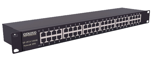 

Грозозащита OSNOVO SP-IP24/1000R для локальной вычислительной сети (скорость до 1000Мбит/с) на 24 порта. Двухступенчатая защита. Макс. длительное раб., SP-IP24/1000R
