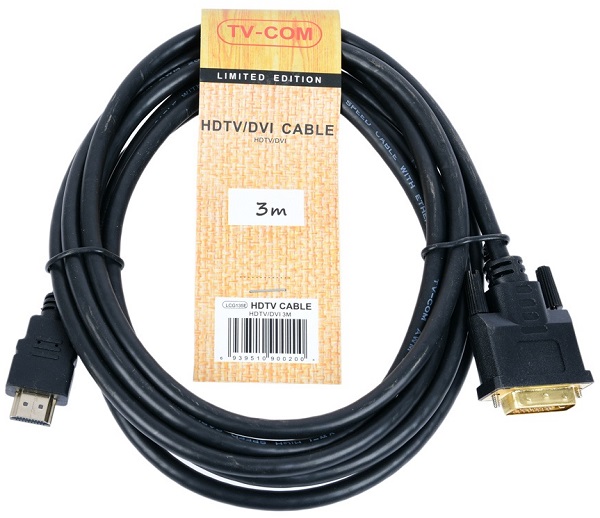 

Кабель TV-COM LCG135E-3M HDMI to DVI-D (19M -25M) 3м, LCG135E-3M
