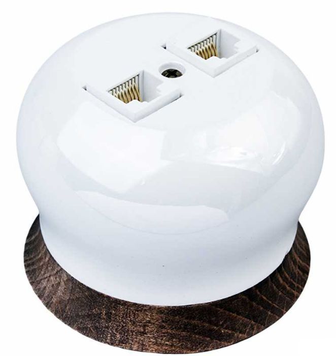 

Розетка Bironi B2-302-010/18 перламутр, компьютерная, B2-302-010/18