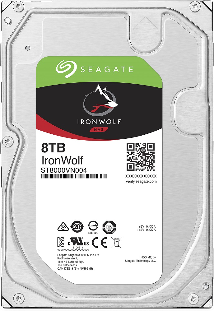 

Жесткий диск 8TB SATA 6Gb/s Seagate ST8000VN004 3.5" IronWolf 7200rpm 256MB, ST8000VN004