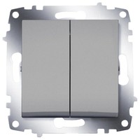 

Выключатель ABB 619-011000-202 Cosmo двухклавишный, 10А, 250В, IP20 (алюминий), 619-011000-202