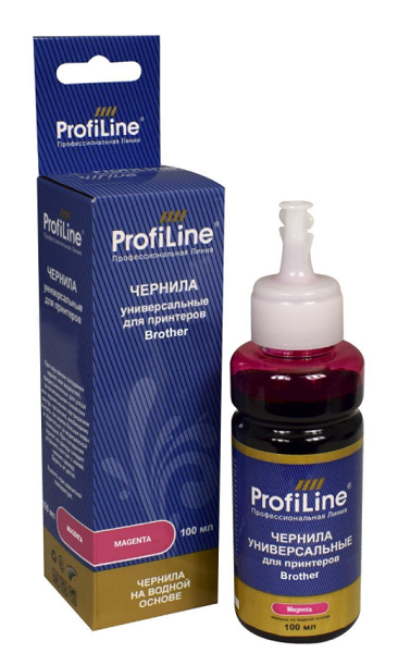 

Чернила ProfiLine PL_INK_U_B_M_100ml для принтеров Brother универсальные на водной основе Magenta 100 мл ProfiLine, PL_INK_U_B_M_100ml