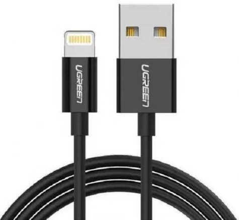 

Кабель UGREEN US155 80823_ USB-A Male/Lightning Male, корпус ABS с никелевым покрытием, 2м, black, US155