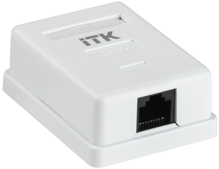 

Розетка настенная ITK CS2-1C5EU-12-G GENERICA 1 порт, 49.2x65.5x25.2мм RJ45 ABS белый, CS2-1C5EU-12-G