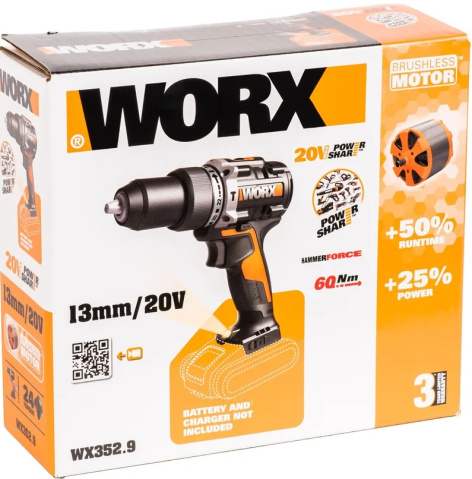 фото Дрель - шуруповерт Worx WX352.9 в Краснодаре