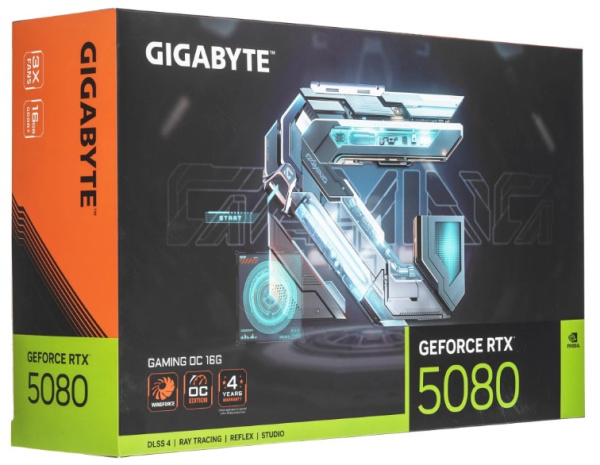 фото Видеокарта GIGABYTE GeForce RTX 5080 GAMING OC (GV-N5080GAMING OC-16GD) в Челябинске